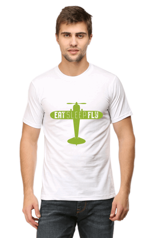 Eat Sleep Fly - Men's T Shirt White