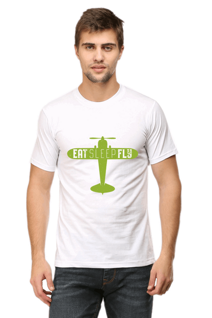 Eat Sleep Fly - Men's T Shirt White