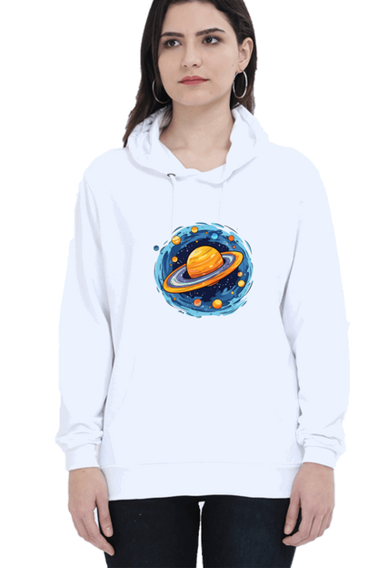 "Ethereal Elegance" Unisex Hoodie Sweatshirt for Women and Girls White