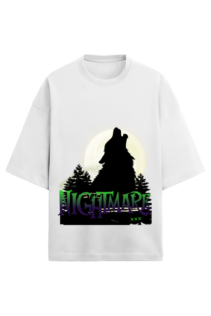 Nightmare Men's Oversized T Shirts White