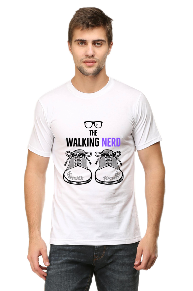 The Walking Nerd' Men's T-Shirt White