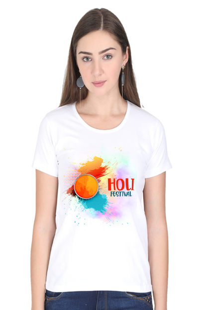 Holi Festive Vibes: Celebratory Tee White