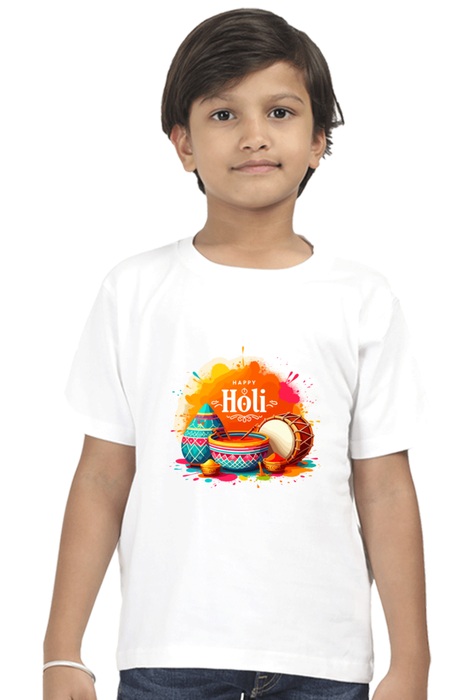 Dhol Beats & Colorful Glee: Happy Holi Celebration White