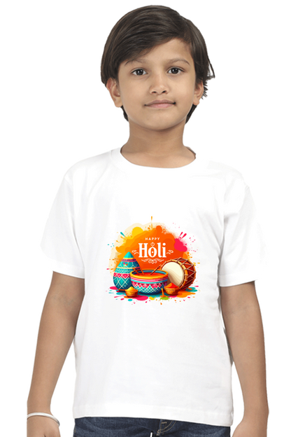 Dhol Beats & Colorful Glee: Happy Holi Celebration White