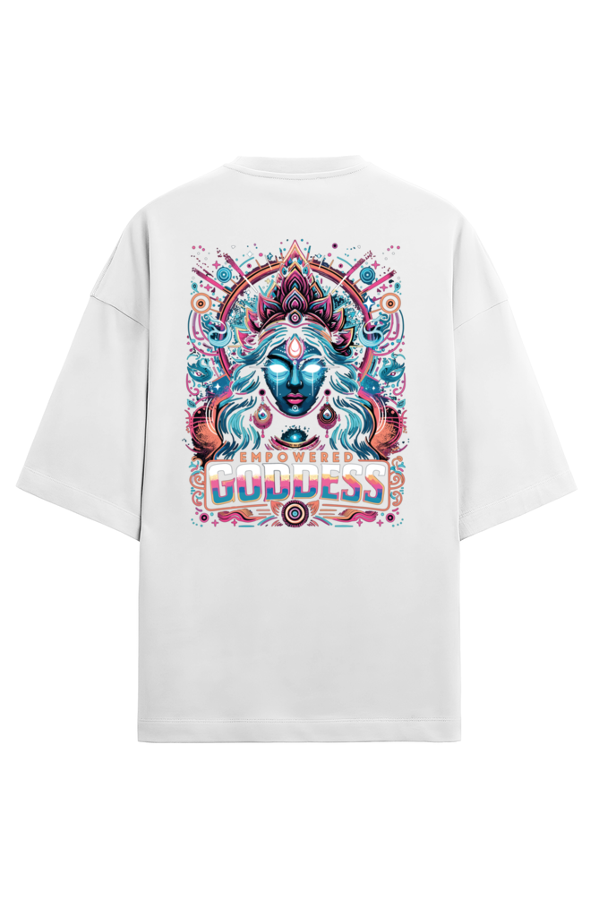 Durga Puja Bengali Oversized T Shirt White