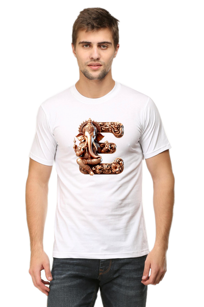 Stylish E Alphabet Ganesh Chaturthi Mens Tshirts