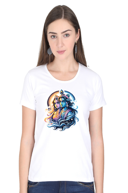 Radha Krishna 2 janmashtami Women T Shirts White