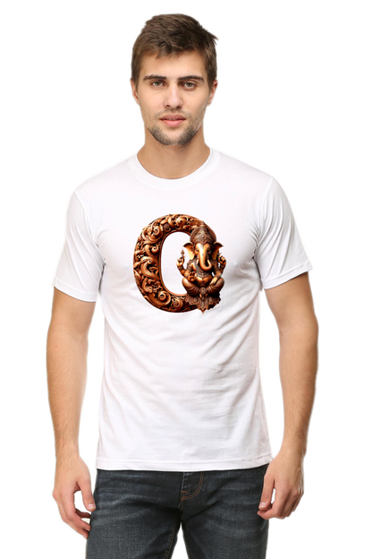 Stylish O Alphabet Ganesh Chaturthi Mens Tshirts