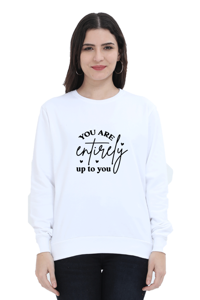 Sweatshirt For Women and Girl's White