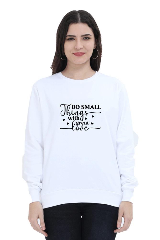 Women and Girl's Sweatshirt White