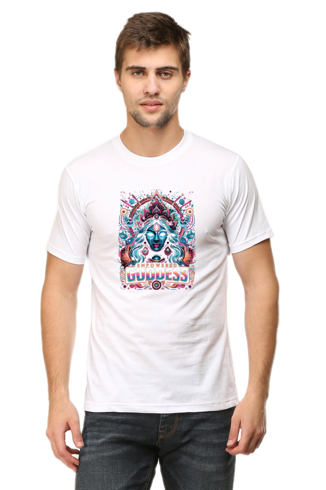 Durga Puja Bengali T Shirt For Men's White