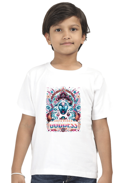 Durga Puja Bengali T Shirt For Boys White