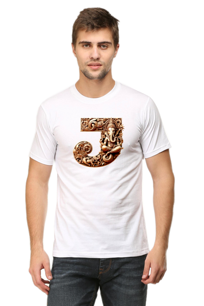 Stylish J Alphabet Ganesh Chaturthi Mens Tshirts