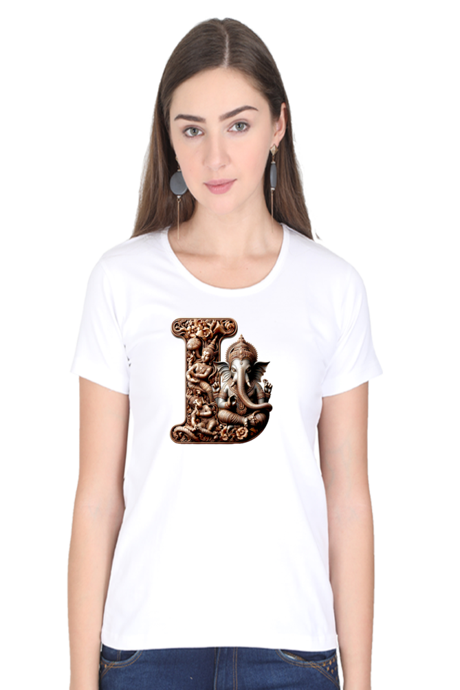 Stylish I Alphabet Ganesh Chaturthi Women T Shirts