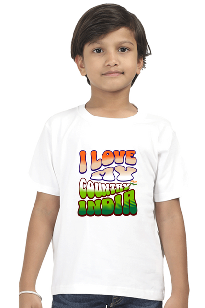 Patriotic T Shirts for Boys White