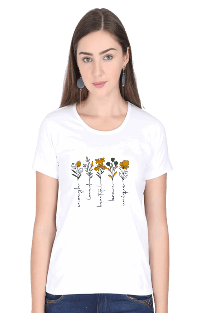 Flower Print T Shirts For Women