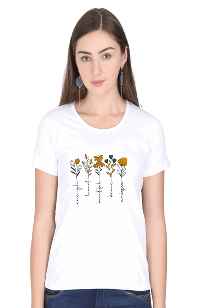 Flower Print T Shirts For Women