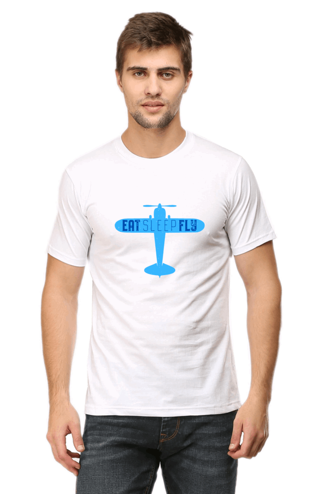 Eat Sleep Fly Men's T Shirt White