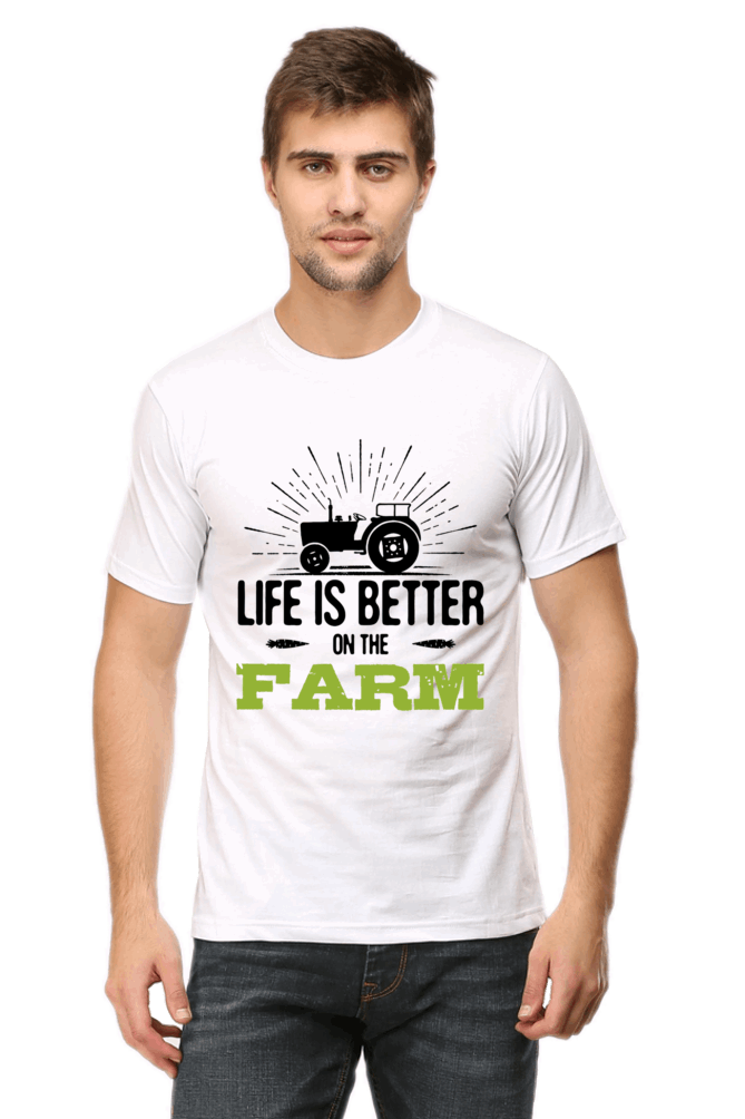 Life is Better On The Farm Men's T Shirt White