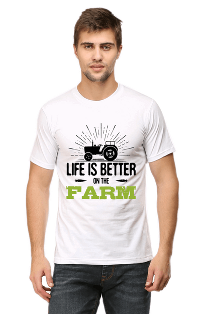 Life is Better On The Farm Men's T Shirt White