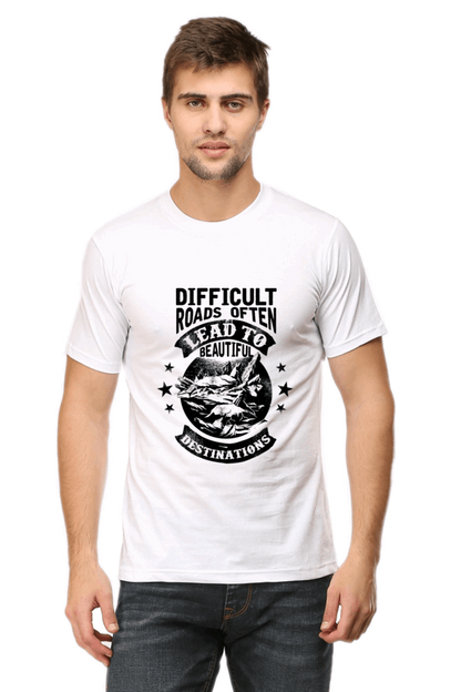 Difficult Roads Men's T Shirts White