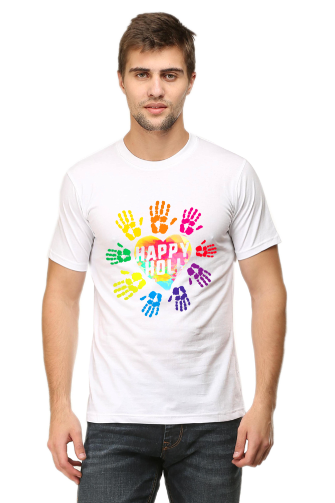 Heartfelt Holi: Colorful Love and Unity White