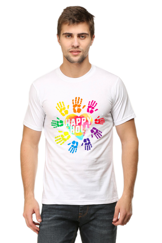 Heartfelt Holi: Colorful Love and Unity White