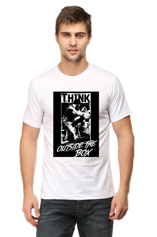 Think Outside The Box Men's T Shirt White