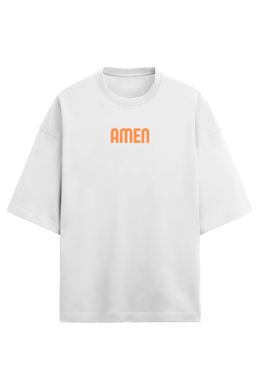 Amen Men's Oversized T Shirts White