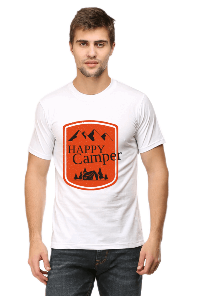 Happy Camper Men's T Shirt White