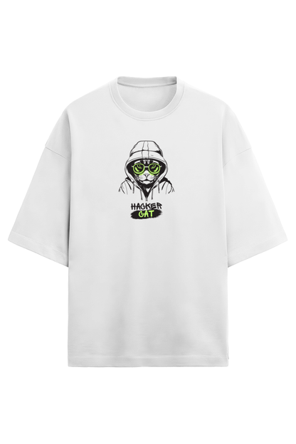 Hacker Men's Oversized T Shirts White