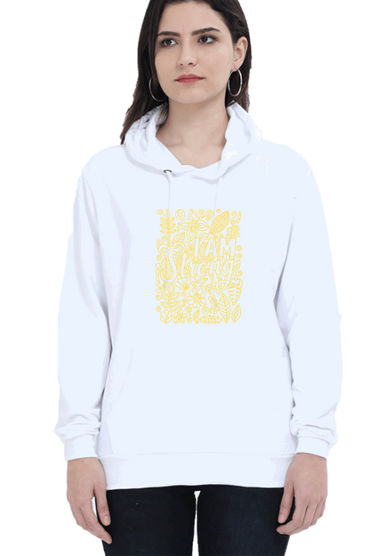 "I am Strong" Hooded Sweatshirt for Girls and Women White