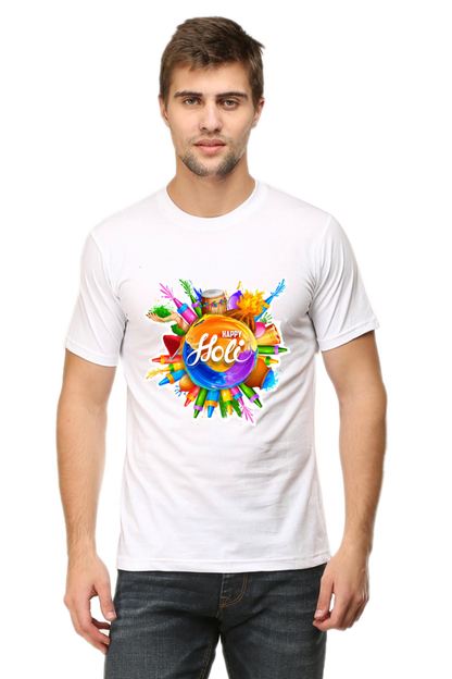 Globe of Colors: Holi's Global Splash White