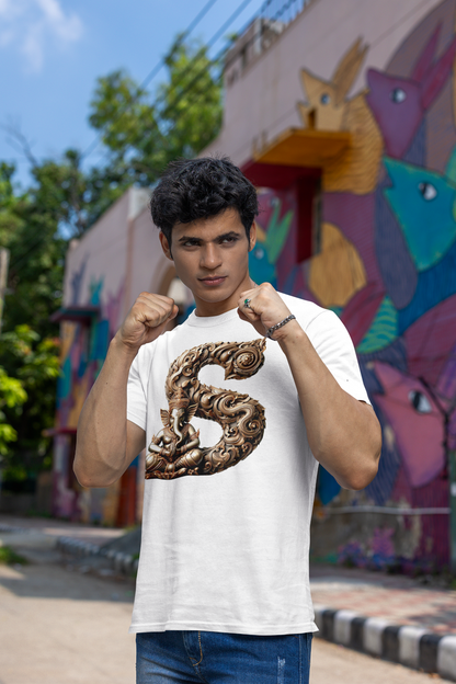 Stylish S Alphabet Ganesh Chaturthi Mens Tshirts