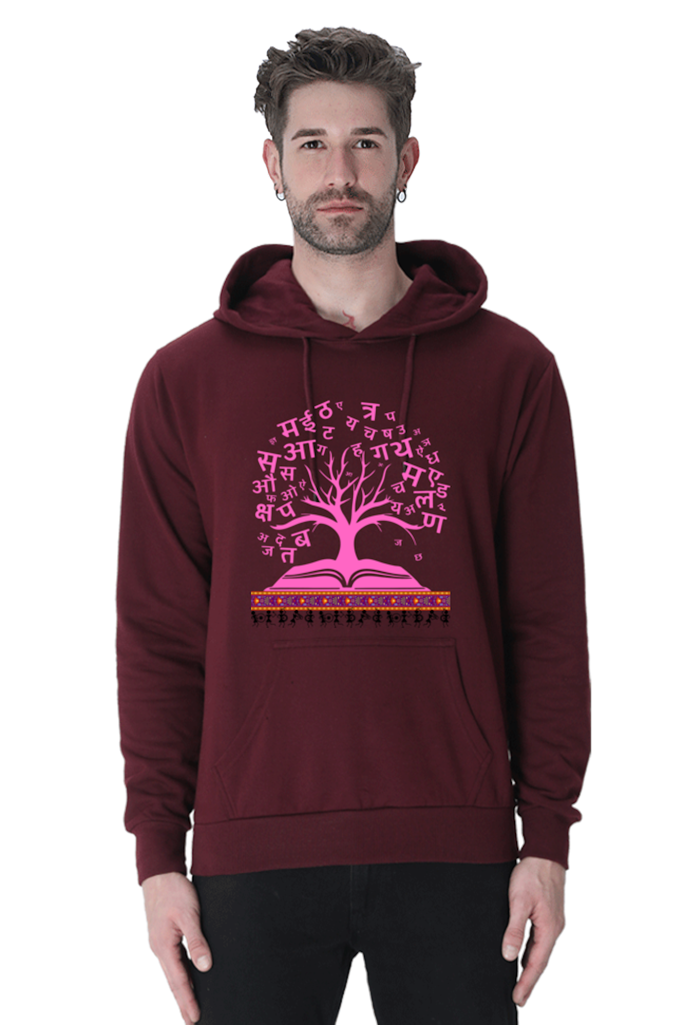 Hoodie Sweatshirt - Hindi Tree Indian Tribal art