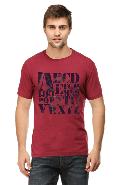 ABCD Men's T Shirt Maroon