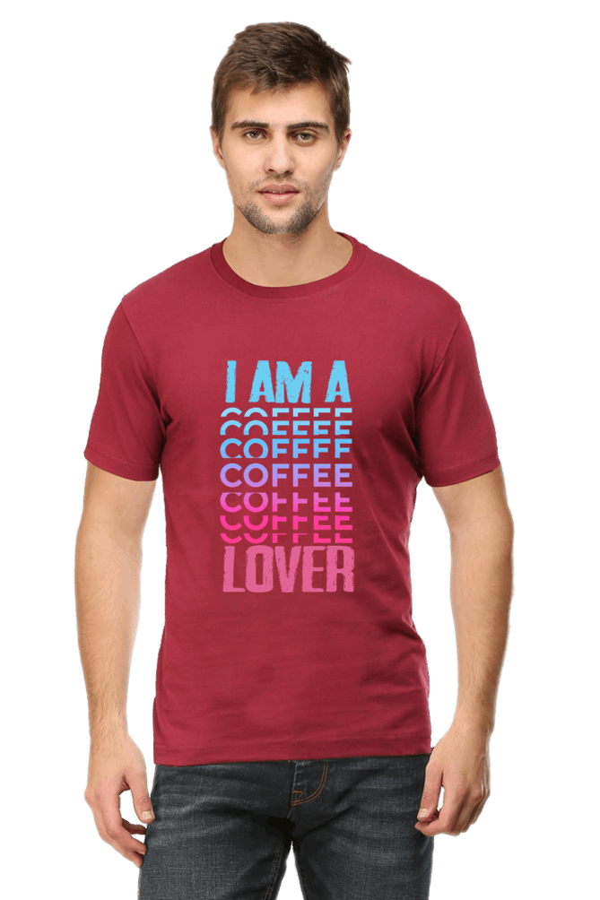 I Am A Coffee Lover Men's T Shirt Maroon