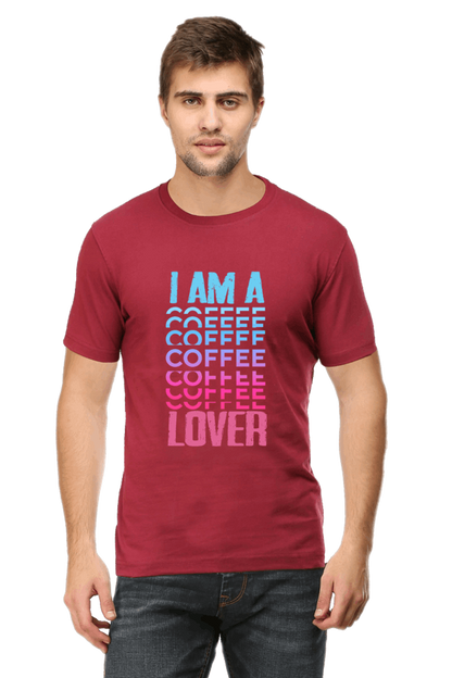 I Am A Coffee Lover Men's T Shirt Maroon