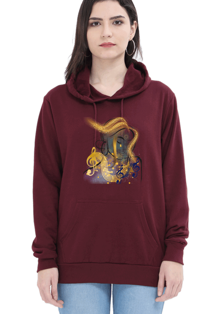 "Divine Elegance" Unisex Hoodie For Women and Girls Maroon