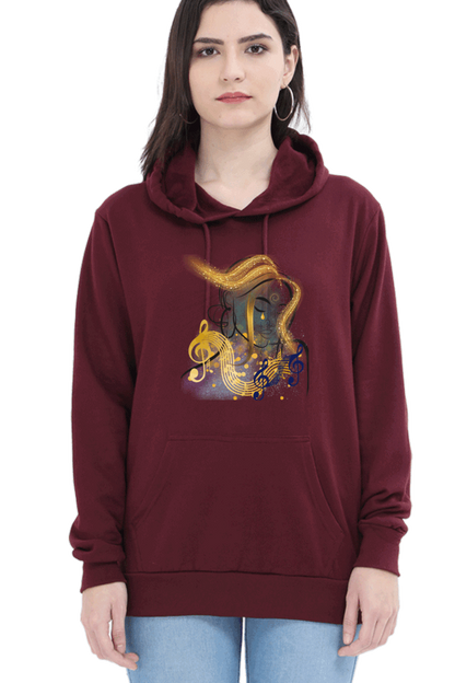 "Divine Elegance" Unisex Hoodie For Women and Girls Maroon