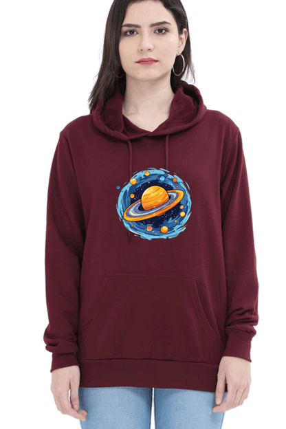 "Ethereal Elegance" Unisex Hoodie Sweatshirt for Women and Girls Maroon