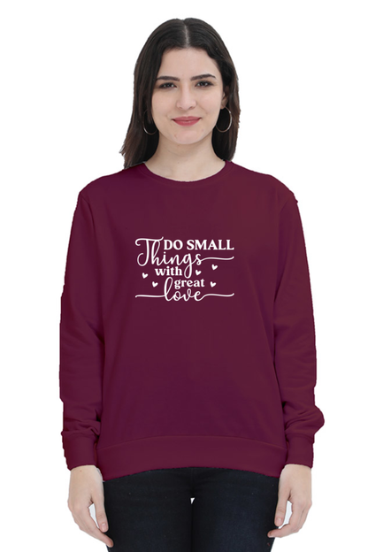 Women and Girl's Sweatshirt Maroon