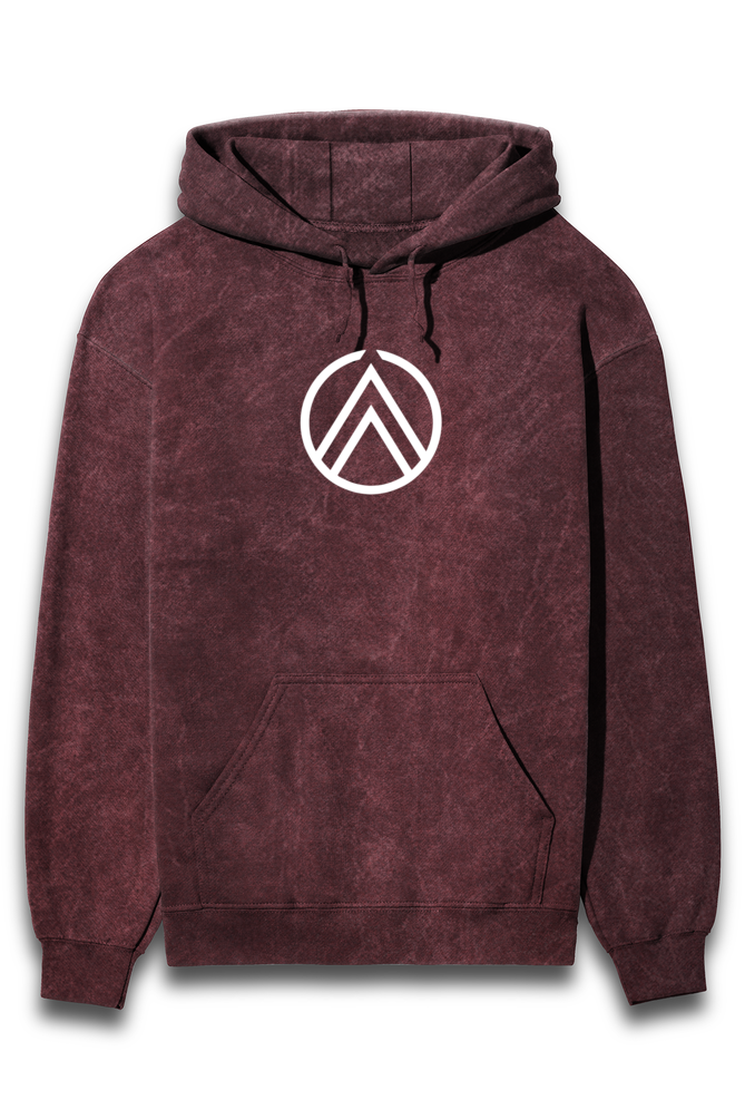 Acid Washed Unisex Hoodie 12 Maroon