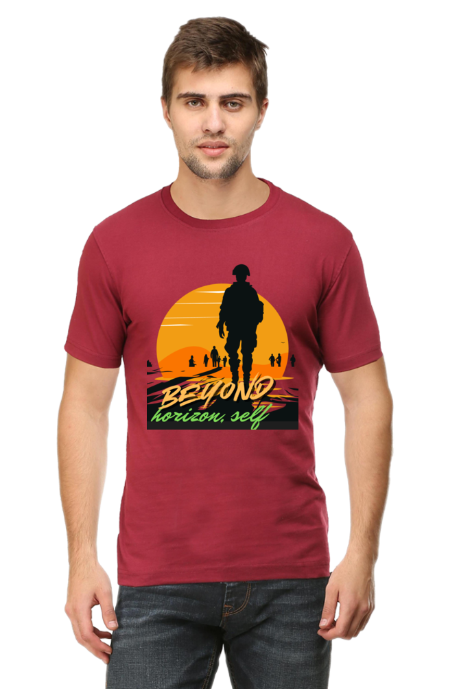 Patriotic Mens T Shirts Maroon