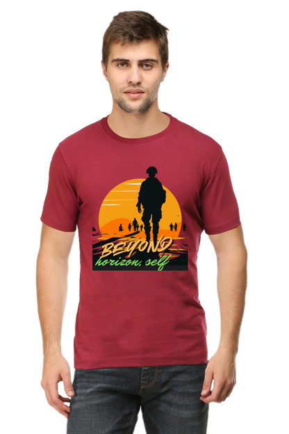 Patriotic Mens T Shirts Maroon