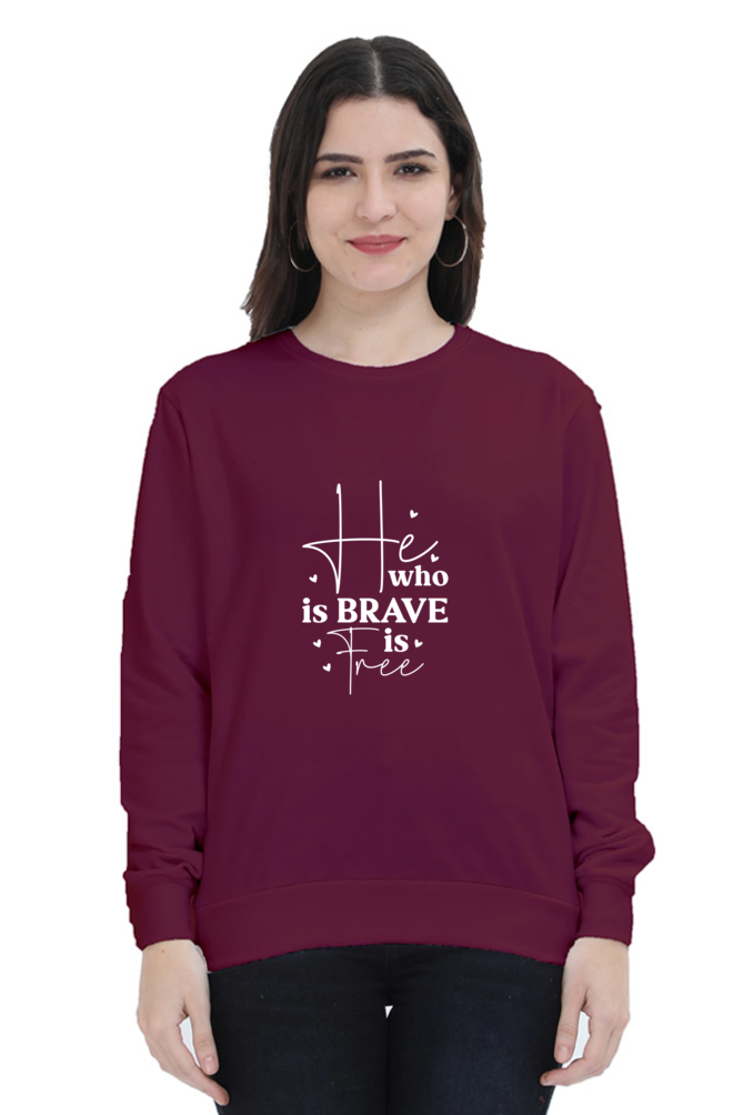 Women and Girl's Sweatshirt Maroon