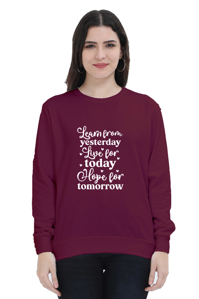 Sweatshirt For Women and Girl's Maroon