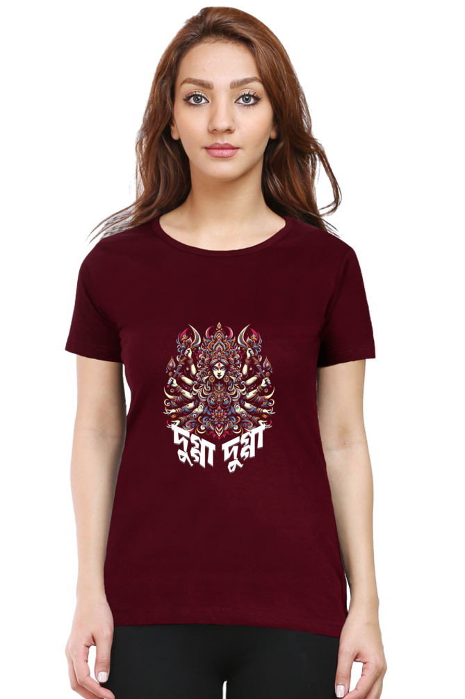 Durga Puja Bengali T Shirt For Women 1