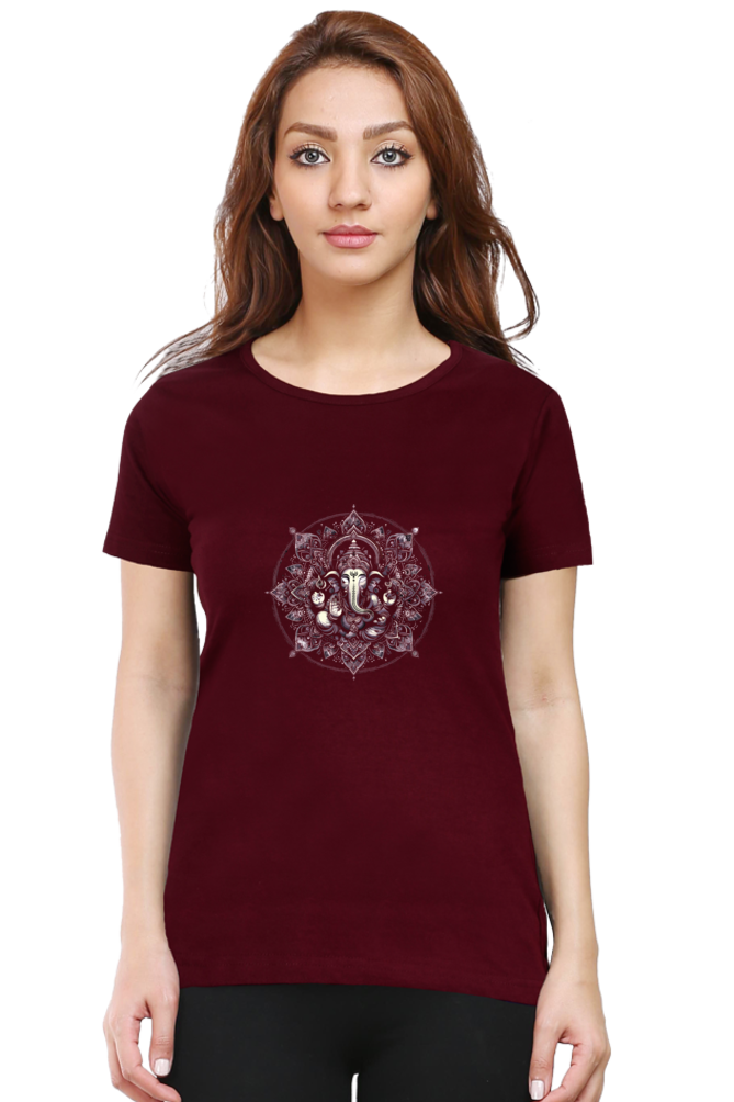 Lord Ganesha 4 Printed Ganesh Chaturthi Women T Shirts