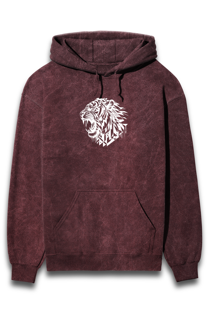 Acid Washed Unisex Hoodie 13 Maroon